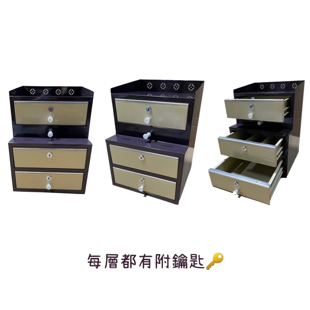 復古錢櫃三層